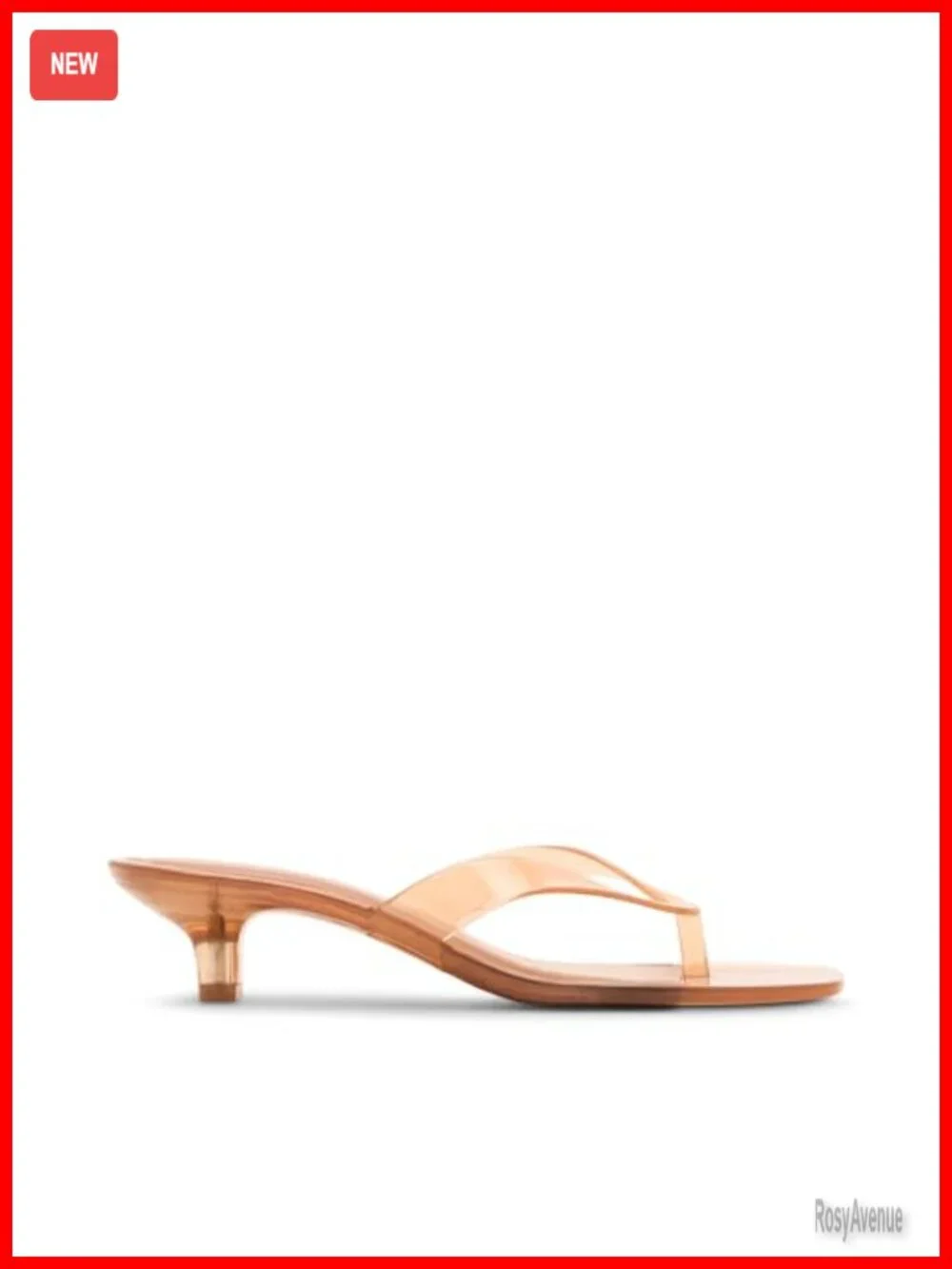 Heeled Sandal with Square Toe and Kitten Heel